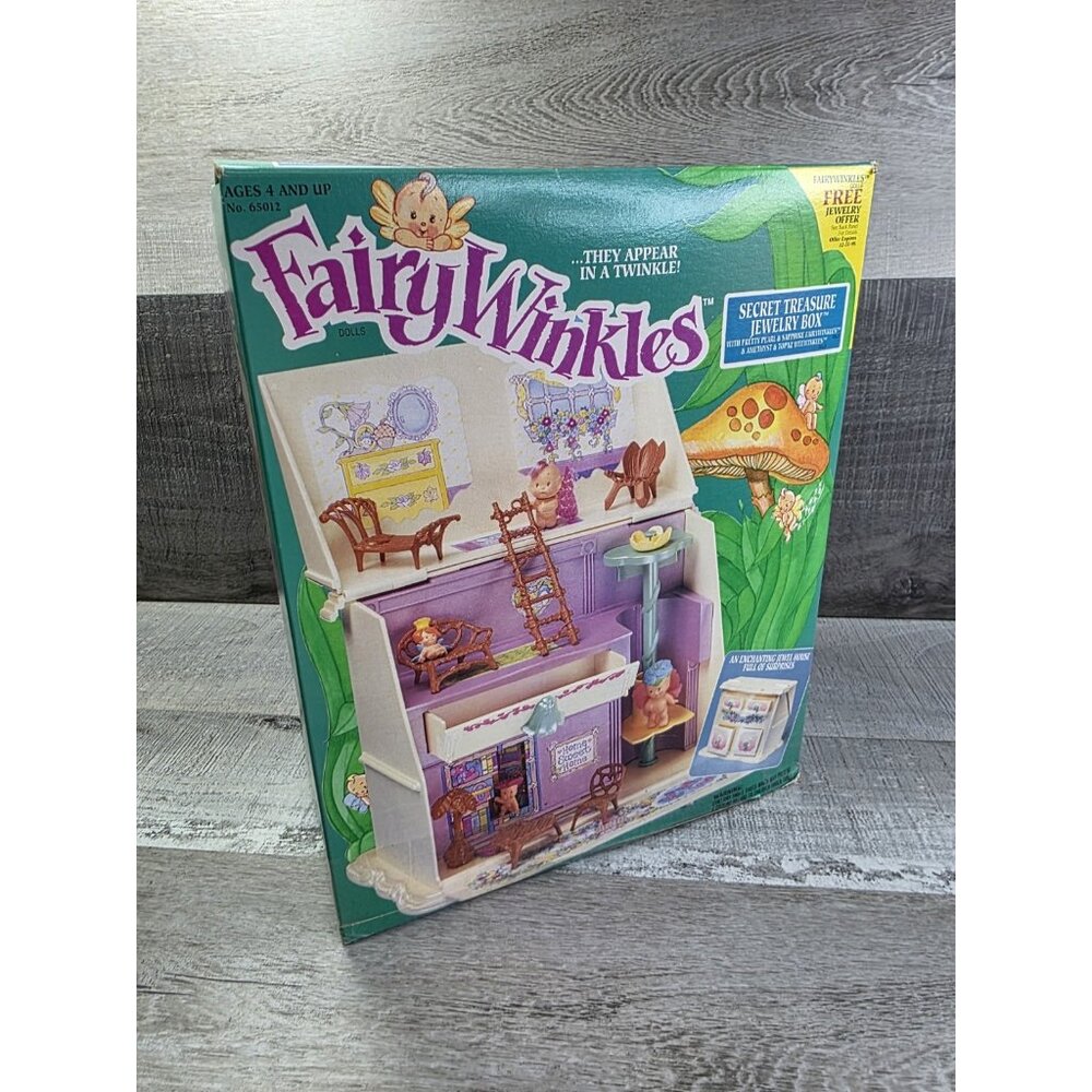 Vintage 1994 Kenner Fairy Winkles Secret Treasure Jewelry Box In Box b199